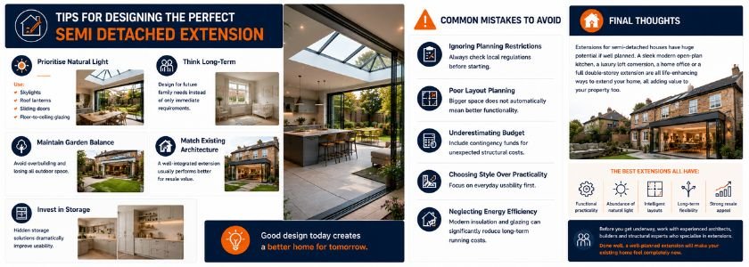 Tips for Designing the Perfect Semi Detached Extension 
