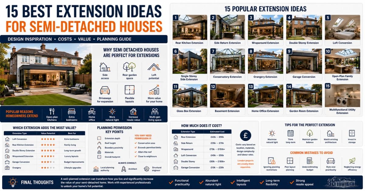 Top 15 Extension Ideas for Semi Detached Houses